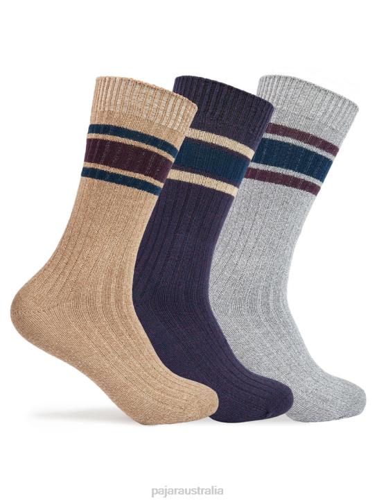 Pajar Accessory 00VJ515 Crew Heavy Weight Socks 3-Pack MULTI