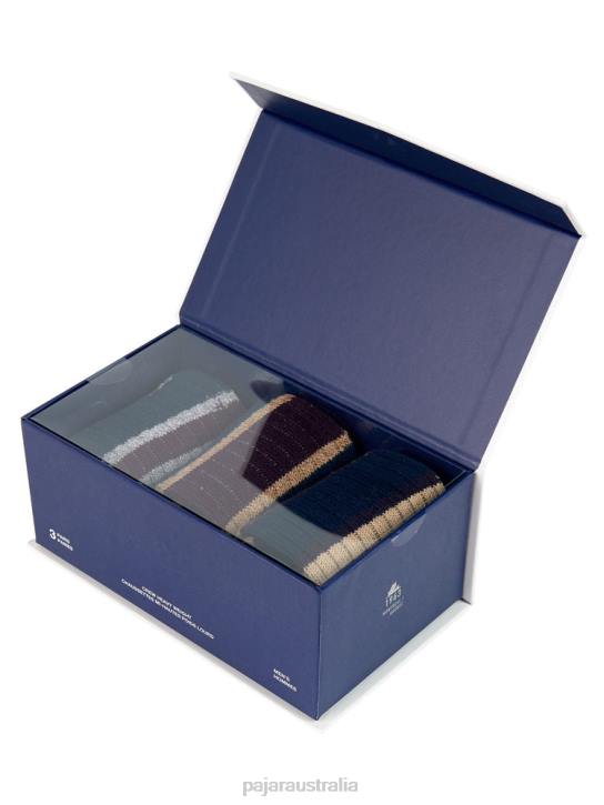 Pajar Accessory 00VJ515 Crew Heavy Weight Socks 3-Pack MULTI