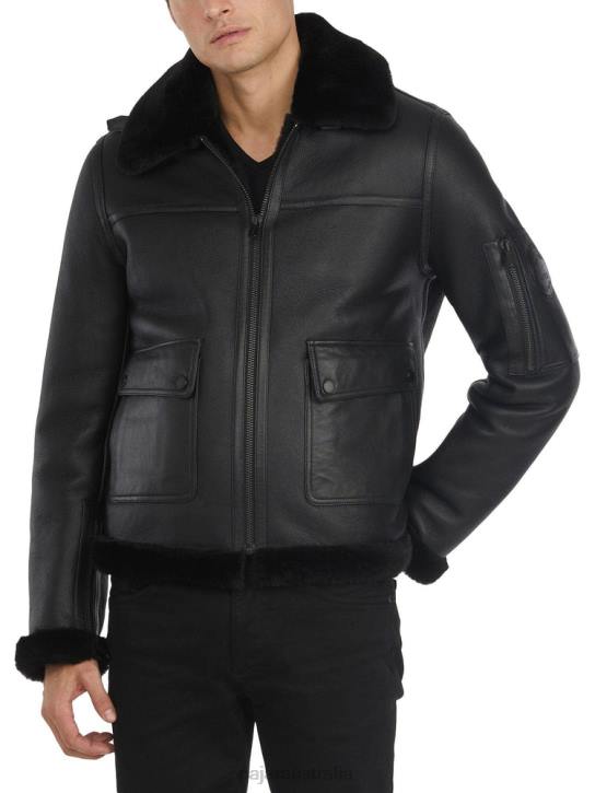 Pajar Clothing 00VJ471 Heritage Aviator Sheepskin Jacket BLACK/WHITE