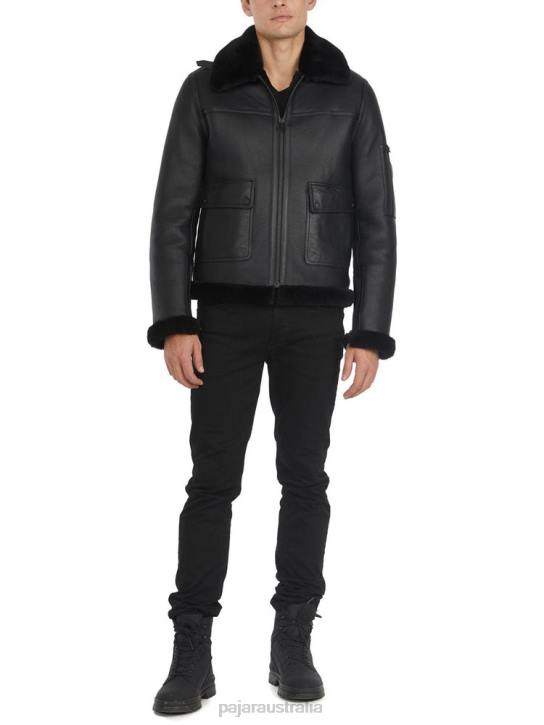 Pajar Clothing 00VJ471 Heritage Aviator Sheepskin Jacket BLACK/WHITE