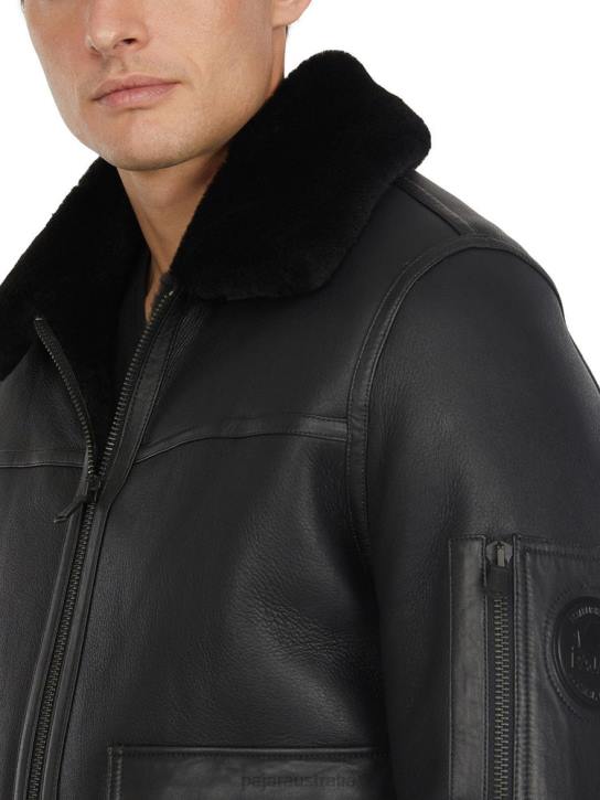 Pajar Clothing 00VJ471 Heritage Aviator Sheepskin Jacket BLACK/WHITE
