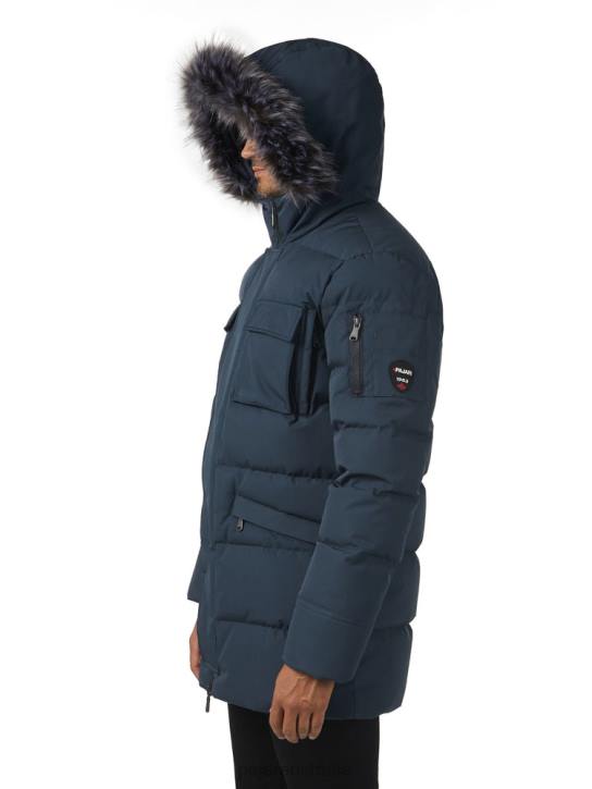 Pajar Clothing 00VJ472 Hamilton Quilted Parka w/Faux Fur Trim NAVY