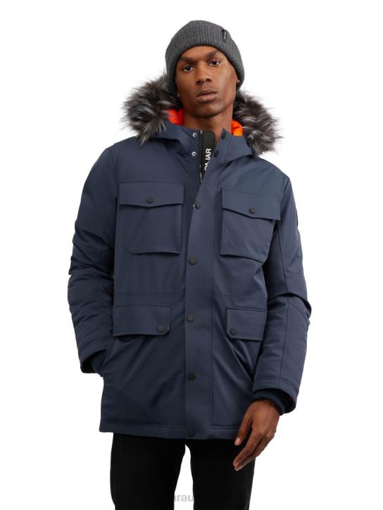 Pajar Clothing 00VJ475 Soren Parka w/Faux Fur Trim NAVY