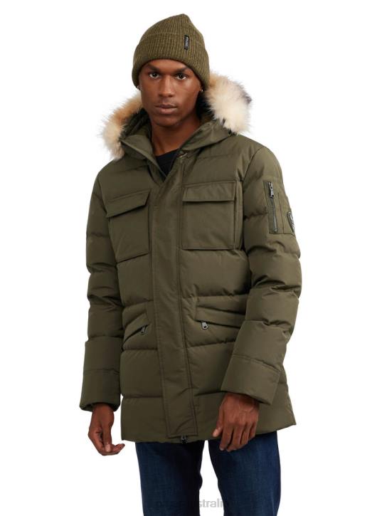 Pajar Clothing 00VJ476 Hamilton Quilted Parka w/Faux Fur Trim MILITARY