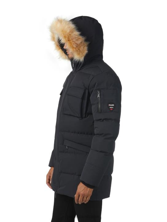 Pajar Clothing 00VJ480 Hamilton Quilted Parka w/Faux Fur Trim BLACK