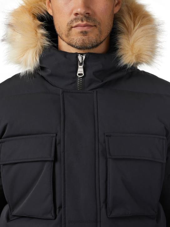 Pajar Clothing 00VJ480 Hamilton Quilted Parka w/Faux Fur Trim BLACK
