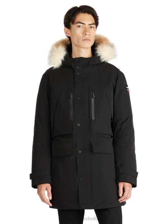 Pajar Clothing 00VJ483 Tullens Parka w/ Faux Fur Trim BLACK
