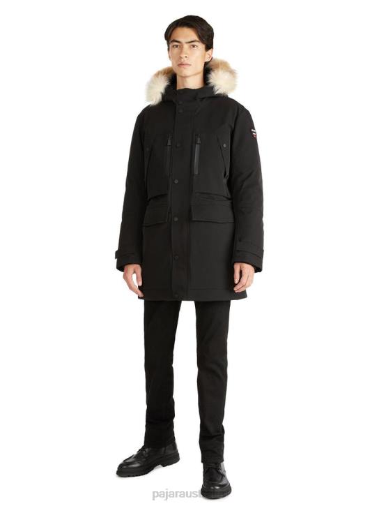 Pajar Clothing 00VJ483 Tullens Parka w/ Faux Fur Trim BLACK