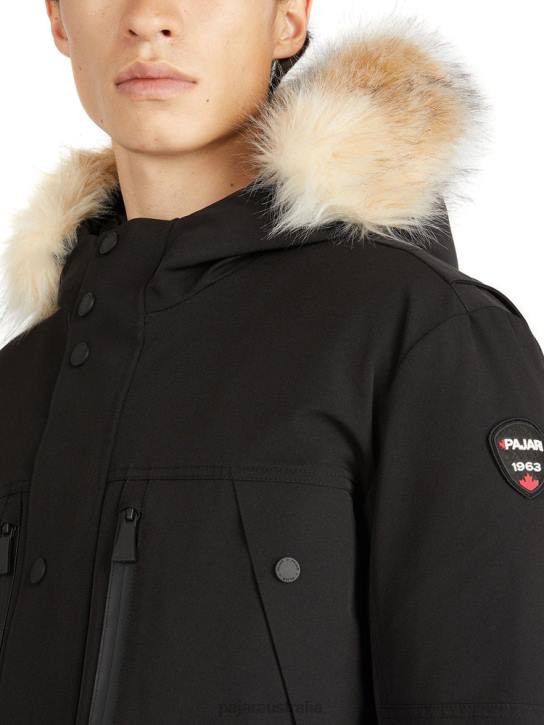 Pajar Clothing 00VJ483 Tullens Parka w/ Faux Fur Trim BLACK