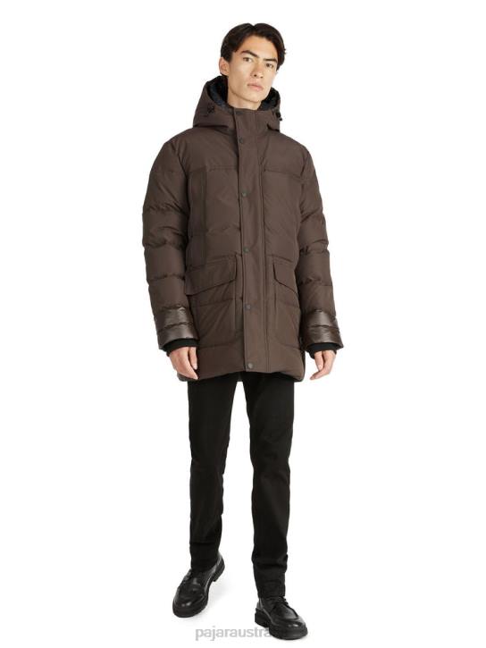 Pajar Clothing 00VJ485 Alcott Quilted Mixed-Media Parka DARK OAK