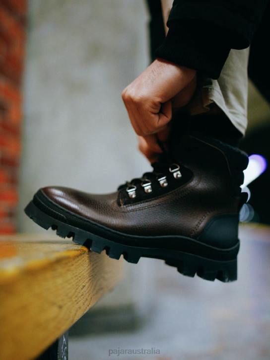 Pajar Shoes 00VJ275 Guzman Lugged Sole Boot DARK BROWN/MILITARY