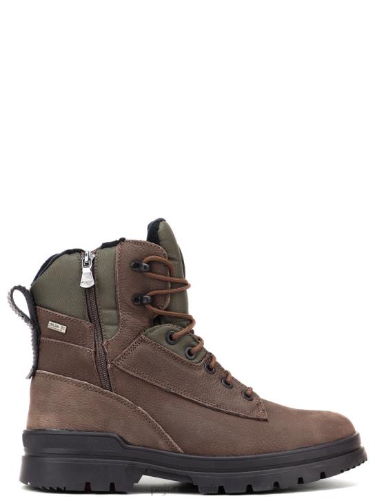 Pajar Shoes 00VJ281 Maddox Casual Boot w/ Ice Grippers DARK BROWN/MILITARY