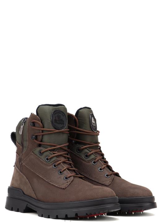 Pajar Shoes 00VJ281 Maddox Casual Boot w/ Ice Grippers DARK BROWN/MILITARY