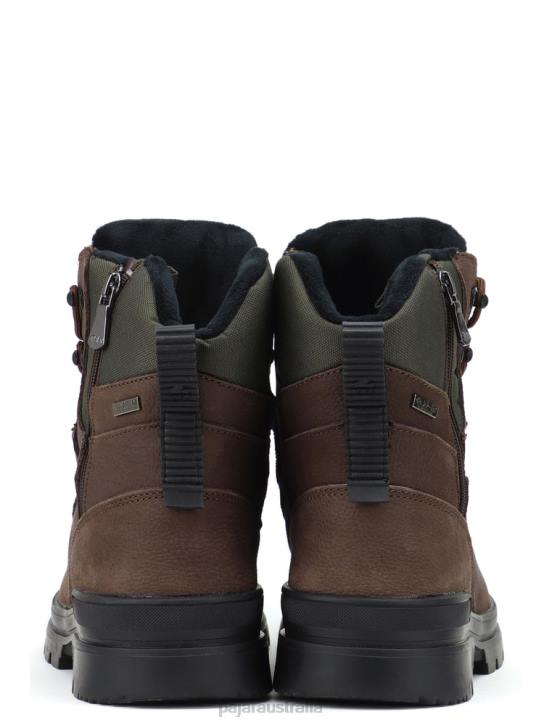 Pajar Shoes 00VJ281 Maddox Casual Boot w/ Ice Grippers DARK BROWN/MILITARY