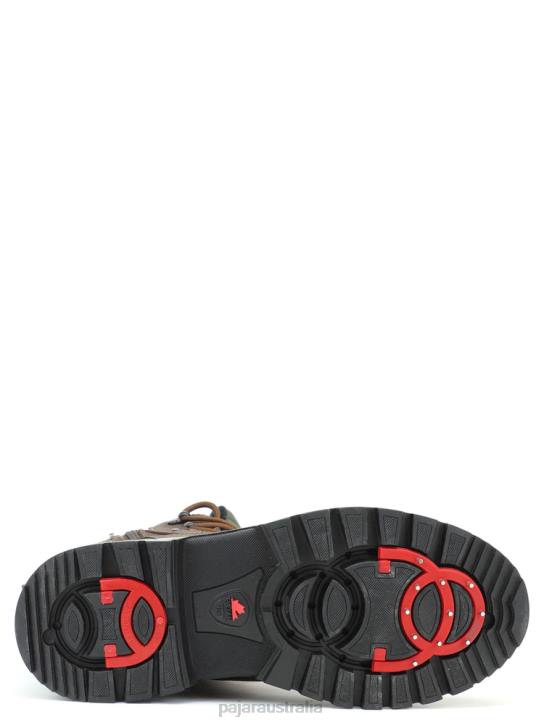 Pajar Shoes 00VJ281 Maddox Casual Boot w/ Ice Grippers DARK BROWN/MILITARY