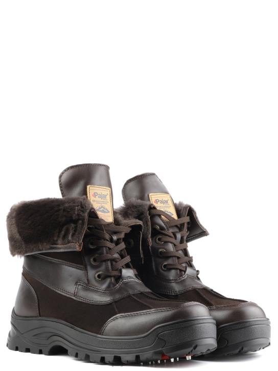 Pajar Shoes 00VJ321 Clermont G Heritage Boot w/ Ice Grippers DARK BROWN