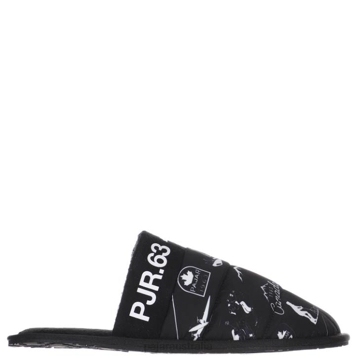 Pajar Shoes 00VJ349 Stewie Textile Slipper BLACK VINTAGE PRINT