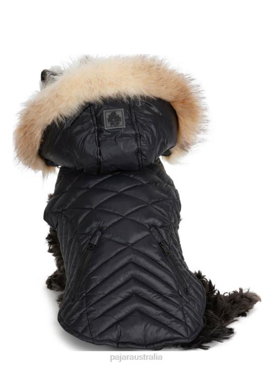 Pajar Clothing 00VJ543 Zola Jacket for Dogs w/Faux Fur Trim BLACK