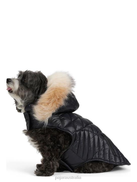Pajar Clothing 00VJ543 Zola Jacket for Dogs w/Faux Fur Trim BLACK