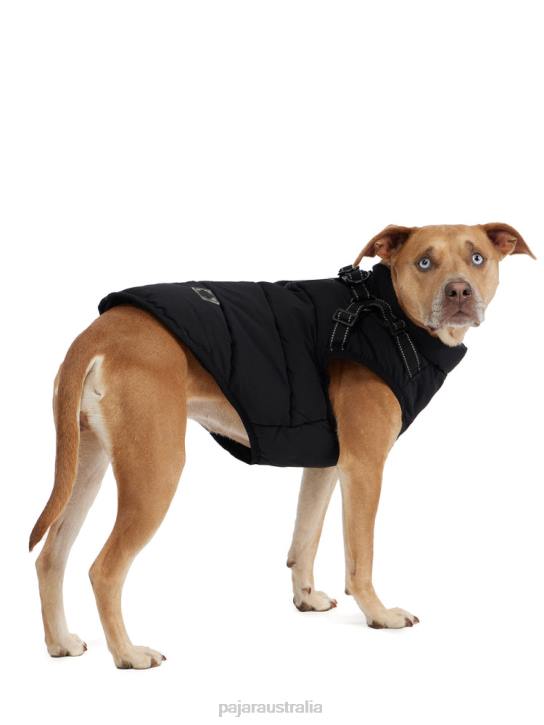 Pajar Clothing 00VJ549 Atlas Puffer Jacket with Built-In Harness for Dogs BLACK