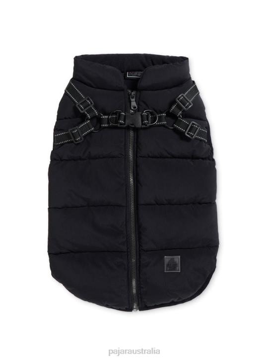 Pajar Clothing 00VJ549 Atlas Puffer Jacket with Built-In Harness for Dogs BLACK