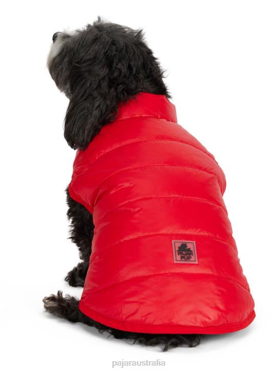Pajar Clothing 00VJ555 Cora Reversible Packable Puffer for Dogs CURRENT RED