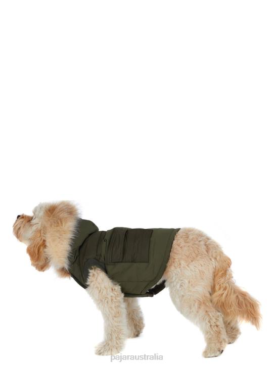 Pajar Clothing 00VJ561 Zeus Jacket for Dogs w/Faux Fur Trim MILITARY