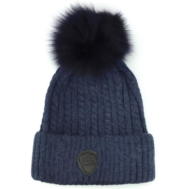 Pajar Accessory 00VJ237 Heidi Knitted Pompom Hat NAVY