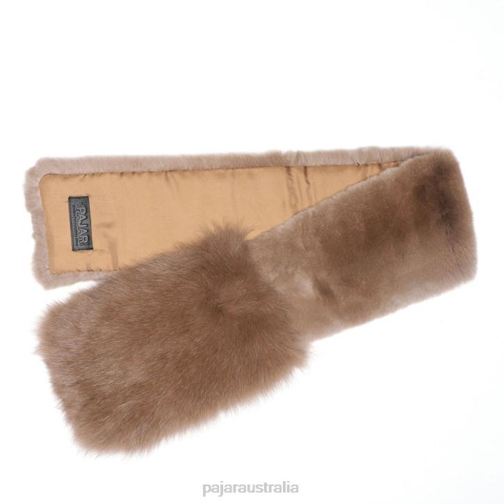 Pajar Accessory 00VJ244 Violette Rabbit and Fox Fur Scarf TAUPE
