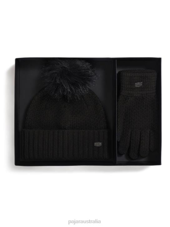 Pajar Clothing 00VJ204 Celia Hat and Glove Set BLACK