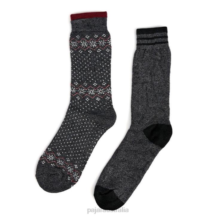 Pajar Clothing 00VJ206 Harriet Thermal Crew Socks 2-pack CHARCOAL