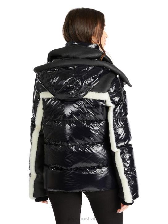 Pajar Clothing 00VJ158 Danique Luxury 3-in-1 Mixed-Media Puffer BLACK