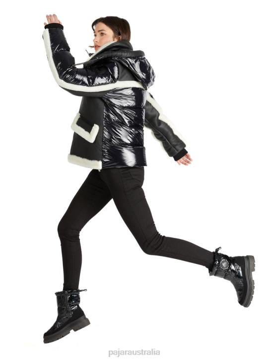 Pajar Clothing 00VJ158 Danique Luxury 3-in-1 Mixed-Media Puffer BLACK