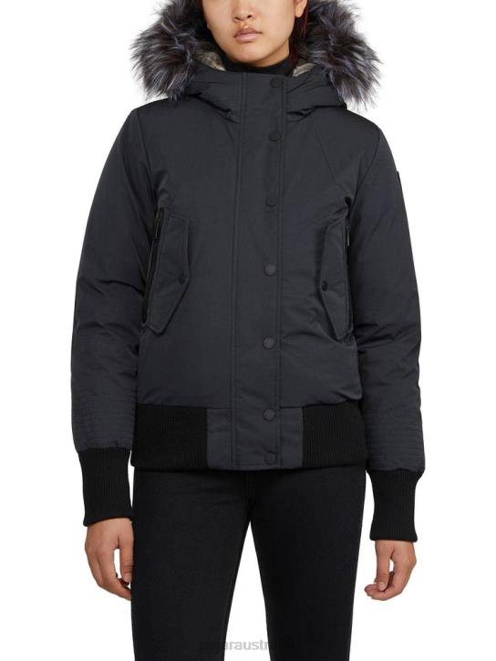 Pajar Clothing 00VJ191 Cordova Bomber Jacket w/ Faux Fur BLACK