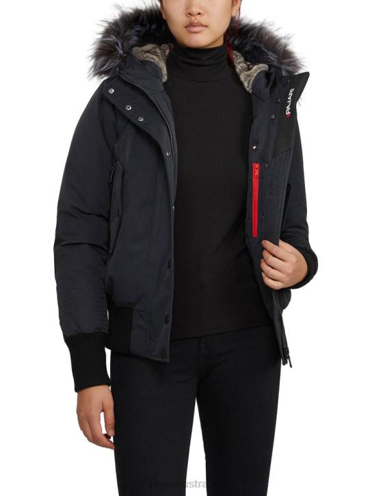 Pajar Clothing 00VJ191 Cordova Bomber Jacket w/ Faux Fur BLACK