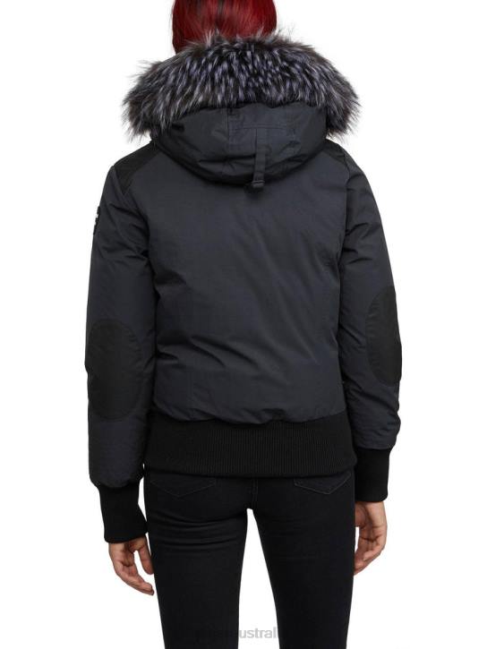 Pajar Clothing 00VJ191 Cordova Bomber Jacket w/ Faux Fur BLACK