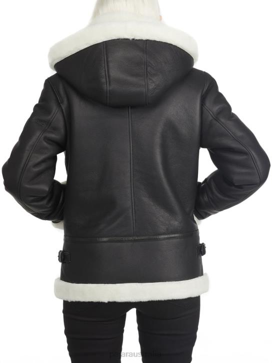Pajar Clothing 00VJ193 Nelly High Collar Sheepskin Jacket MULTI BLACK/WHITE