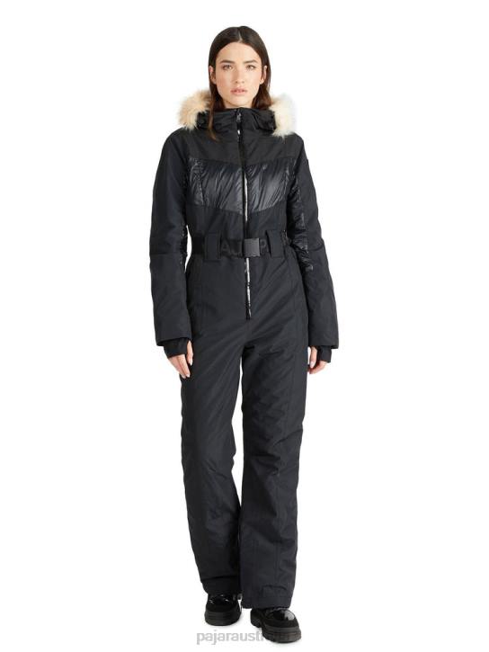 Pajar Clothing 00VJ197 Pearl Ski Jumpsuit w/ Faux Fur Trim BLACK