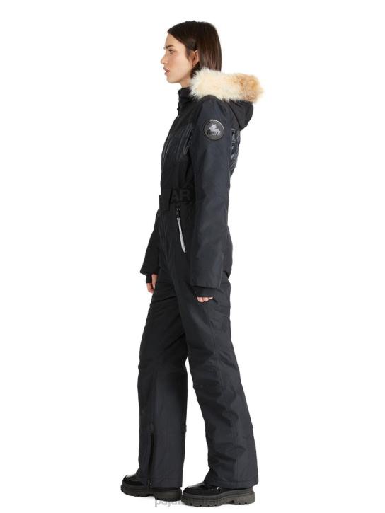 Pajar Clothing 00VJ197 Pearl Ski Jumpsuit w/ Faux Fur Trim BLACK