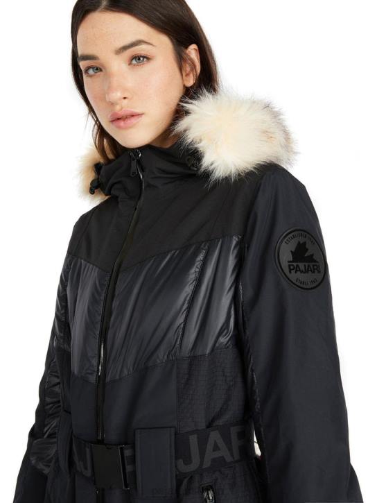 Pajar Clothing 00VJ197 Pearl Ski Jumpsuit w/ Faux Fur Trim BLACK