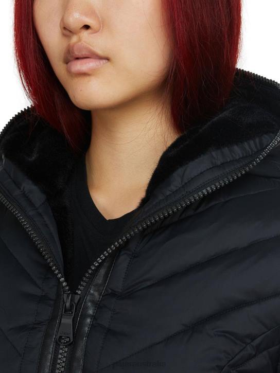 Pajar Clothing 00VJ163 Cypress Featherless Puffer w/ Faux Fur BLACK