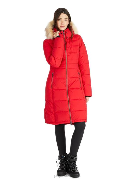 Pajar Clothing 00VJ166 Jupiter Puffer Jacket w/ Faux Fur Trim CURRENT RED