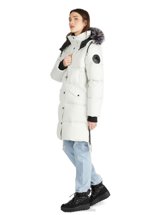 Pajar Clothing 00VJ175 Reyna Long Puffer w/ Faux Fur Trim SILVER