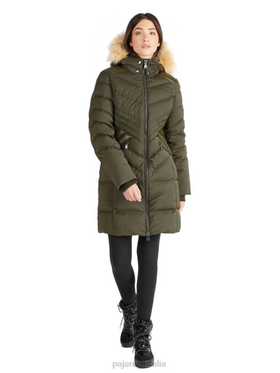 Pajar Clothing 00VJ179 Countess Puffer w/ Faux Fur Trim MILITARY
