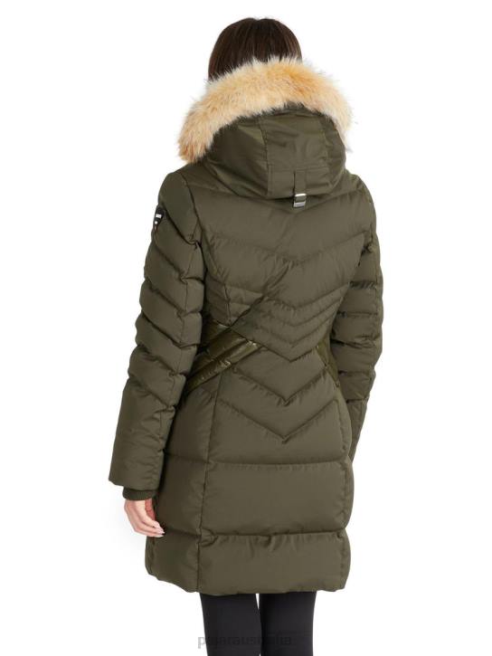 Pajar Clothing 00VJ179 Countess Puffer w/ Faux Fur Trim MILITARY