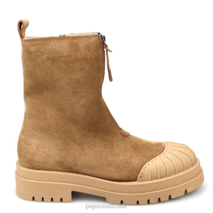 Pajar Shoes 00VJ30 Ayama Zip-Up Leather Boot TAN