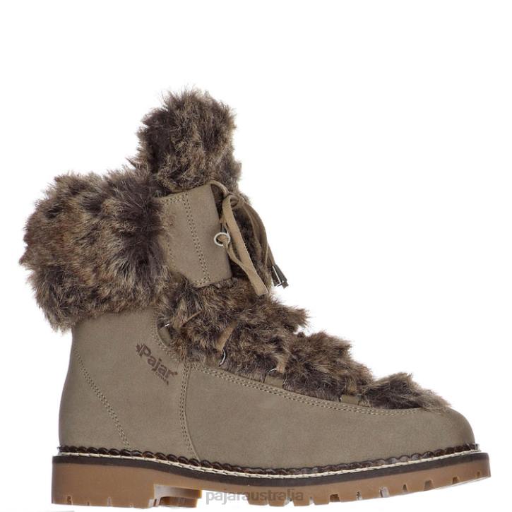 Pajar Shoes 00VJ48 Imola-Eco Velvet Suede Boot SAFARI/WHITE