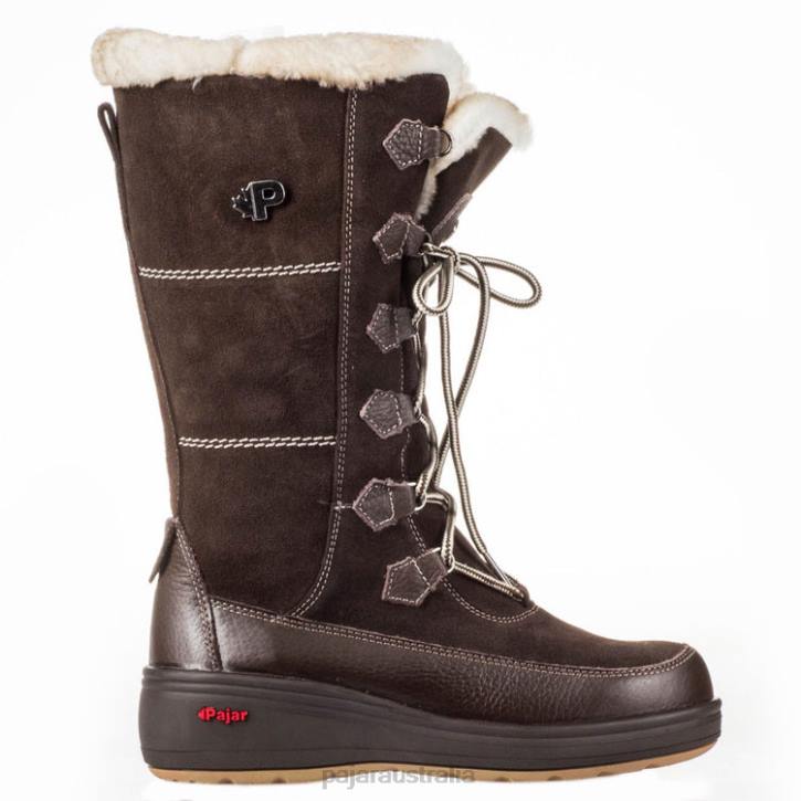 Pajar Shoes 00VJ77 Nicole Heritage Boot w/ Ice Grippers DARK BROWN