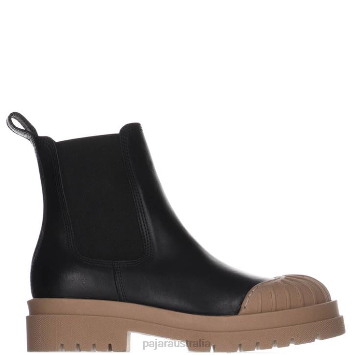 Pajar Shoes 00VJ8 Ayata Toe Cap Chelsea Boot BLACK LEATHER