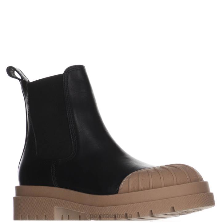 Pajar Shoes 00VJ8 Ayata Toe Cap Chelsea Boot BLACK LEATHER